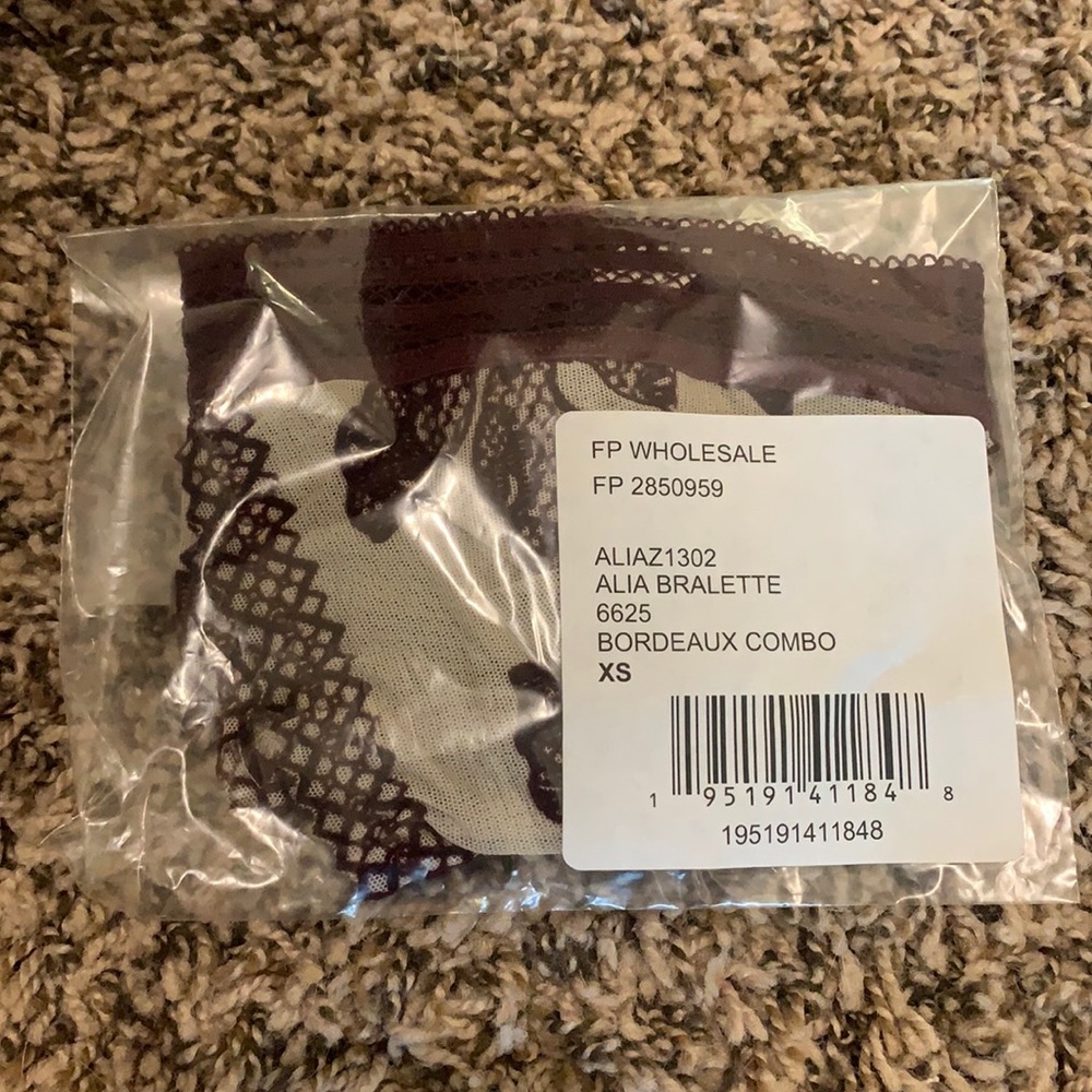 Free People Boho Alia Bralette Bohemian Floral Bra - Picture 2 of 7